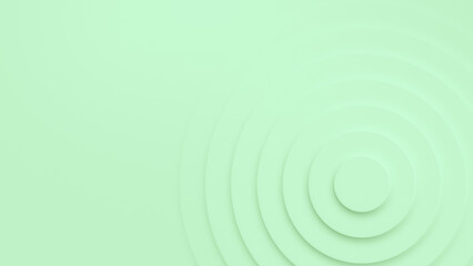 Poster - Abstract background of layered light green circles with shadow and light effect. Abstract high resolution full frame background circular pattern design with copy space.
