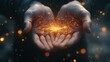 © Johannes - Magical energy in human hands glowing with faith and spirituality
