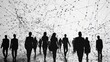 © Johannes - silhouettes of diverse team professionals business individuals connected by lines dots symbolizing network connections