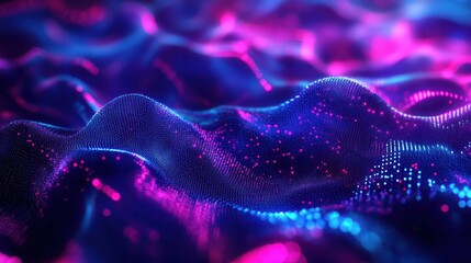 Poster - hologram future network abstract background or virtual data cyberspace innovation display using digital and ai technologies.