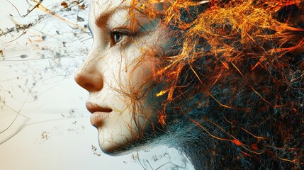 Poster - worldwide network connection, digital art illustration, Generative AI