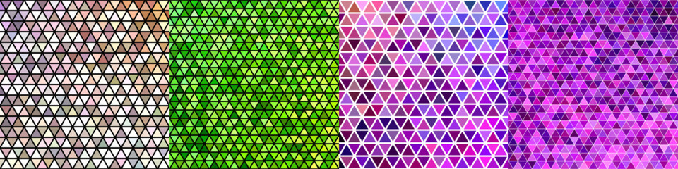 Poster - Abstract triangle polygon background set
