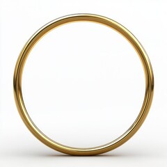 Poster - 3D illustration of a gold ring frame isolated on a white background