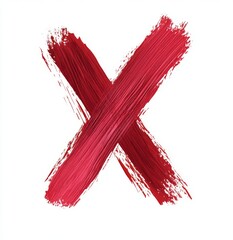 Isolated red X cross illustration in high quality