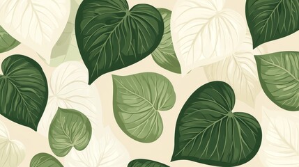 Poster - An abstract hand drawn green forest with pencil artwork of leaves. Watercolors. Natural background. Painted. High quality.