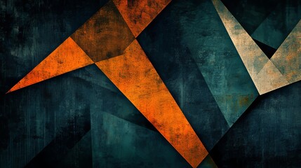 Aufkleber - an abstract modern background of black, teal, orange, and yellow, not a 4:3 aspect ratio, in high qu