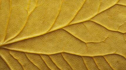 Sticker -   A yellow leaf's textured surface appears cut in half