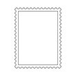 © THP Creative - Vertical format postage stamp outline vector frame with perforated edges