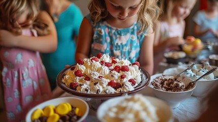 Sticker - A neighborhood ice cream social with homemade desserts 