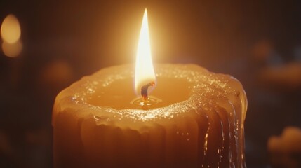 Aufkleber - Soft Candle Light in a Dark Setting
