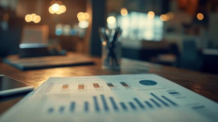 Poster - Business Analysis with Graphs and Charts on Table