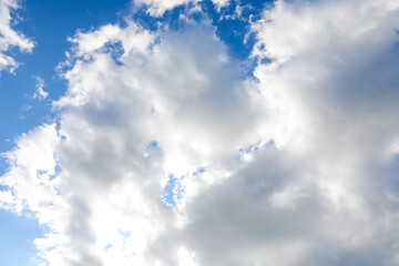 Wall Mural - picturesque view of blue sky with fluffy clouds