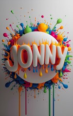 Colorful Name Art: Jonny
