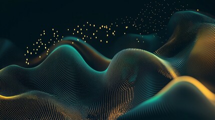 Poster - Abstract Waves with Mesmerizing Data Patterns