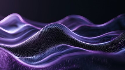 Poster - Abstract Flowing Wave Pattern with Glowing Data Effect