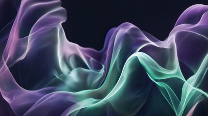 Poster - Elegant Flowing Wave Patterns in Glowing Colors