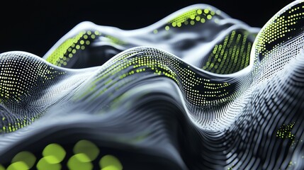 Poster - Glowing Data Waves in Smooth Abstract Design