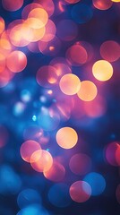 Wall Mural - Soft, colorful bokeh lights create a dreamy atmosphere, perfect for backgrounds and festive designs.