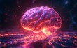 © Ytnart - A glowing, futuristic brain surrounded by swirling energy, representing advanced technology and cognitive science.