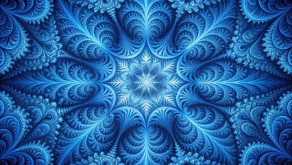 Abstract fractal blue pattern with intricate texture , fractal, blue, abstract, pattern, texture, design, digital, art