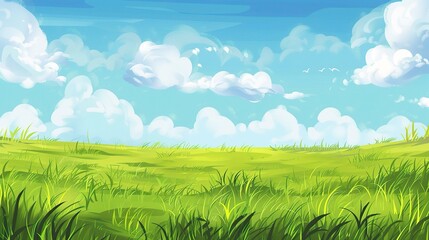 Grassland and Green Grass Background - a serene and natural visual. The grassland with lush green grass creates a peaceful and captivating scene