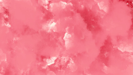 Wall Mural - Watercolor pink background. Abstract pink texture. Soft and cloudy watercolor stain of pink paint texture.