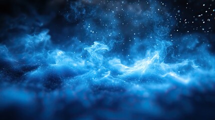 Wall Mural - wisps of blue smoke intertwined with light effects, creating a mystical and captivating visual ideal