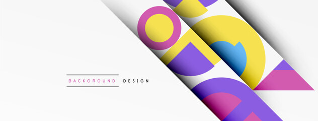 Aufkleber - Modern geometrical abstract background - circles. Business or technology presentation design
