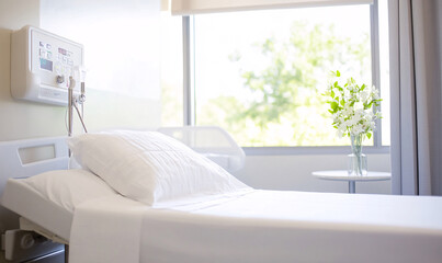 Wall Mural - bed in hospital room-generative ai
