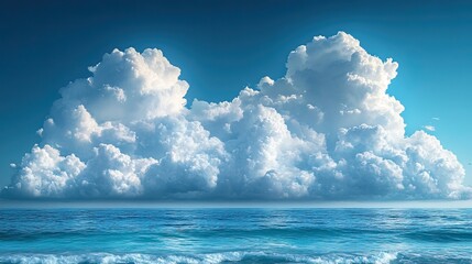 A vibrant cloudscape over the sea reflects dramatic weather patterns and climate change's influence on natural beauty.