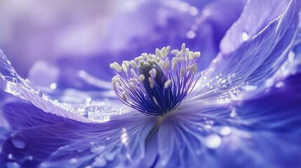 Iris blue beauty macro flower vibrant color with sun light