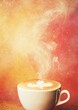 © Ryzhkov - Minimalist Image of Coffee with Foam Art Against a Cosmic Mist Background