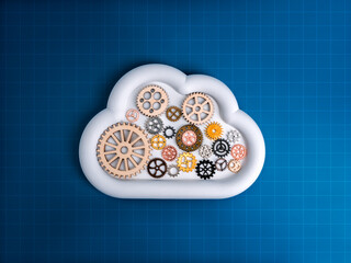 Poster - cloud computing infrastructure technology management, data system storage service workflow insight c