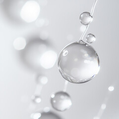 clear liquid water splashing on white background with lights and shadows