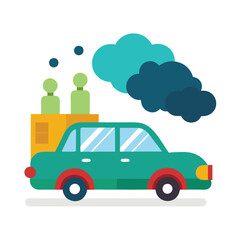  car solution isolated on white background