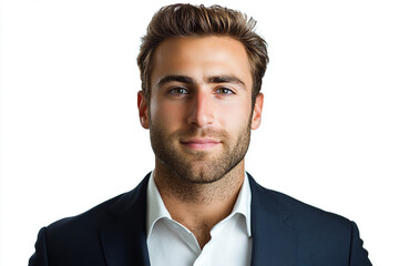 Man in a suit on a white background