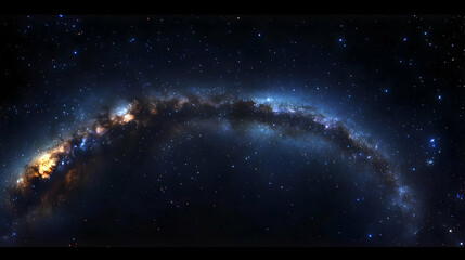 A Stunning View of the Milky Way Galaxy, with a Band of Stars and Dust, in the Night Sky