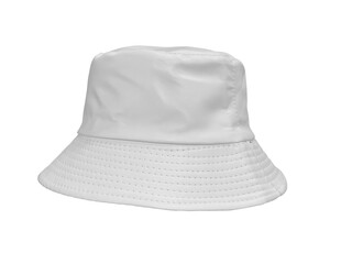 Wall Mural - White bucket hat PNG transparent.