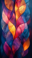 Poster - Colorful Abstract Banner Design with Overlapping Waves