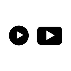 Poster - Play button icon, vector simple illustration for web and app..eps