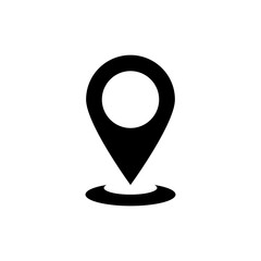 Poster - Red pointer sign,  location place illustration for web and app on white background..eps