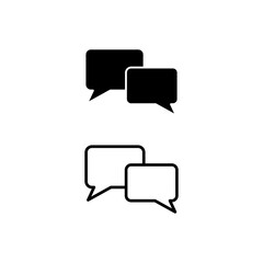 Poster - Chat icon vector , Blank bubbles vector trendy style illustration for web and app..eps