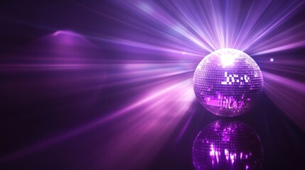 Disco Ball with Purple Lights