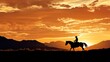 © MAHLUFI_ - Silhouetted Horseback Rider at Sunset