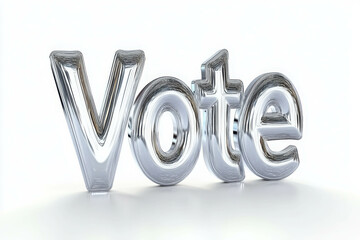 Shiny 3D Raised Vote Sign with Angled Letters