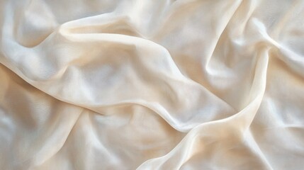 Poster - Delicate sheer fabric draping elegantly in soft natural light, showcasing its smooth texture and subtle sheen