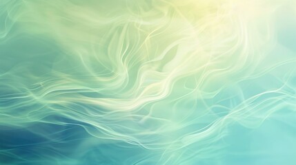 Leinwandbilder - A blue and green background with wavy lines