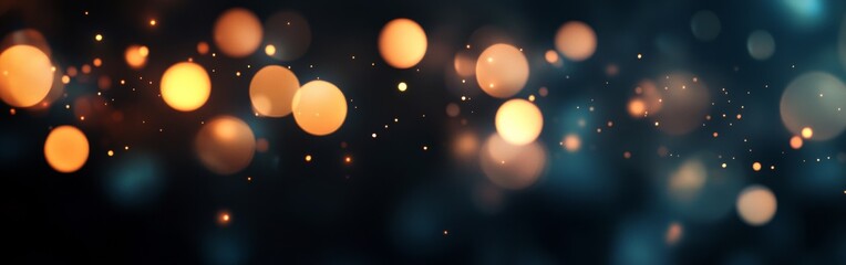 Leinwandbilder - Sparkling bokeh lights create a magical atmosphere during a nighttime event in an urban setting