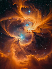 Wall Mural - orange cosmos background 2