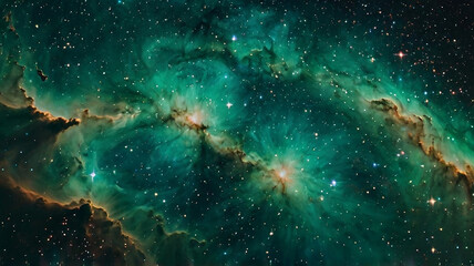 Wall Mural - emerald cosmos background 2